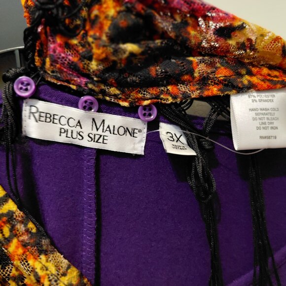 Womens Size 3X blouse with scarf - Picture 8 of 9